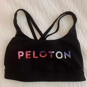 lululemon athletica Black Sports Bra with Multicolor Logo